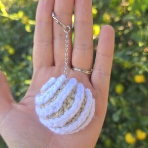 Concha Pan Dulce Crochet Keychain